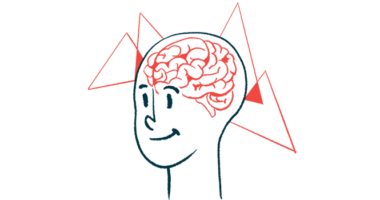 An illustration showcasing a person's brain.