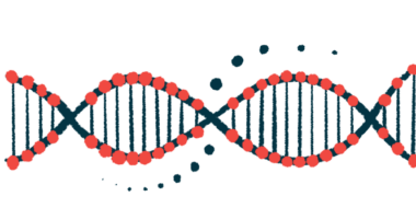 A strand of DNA is shown.