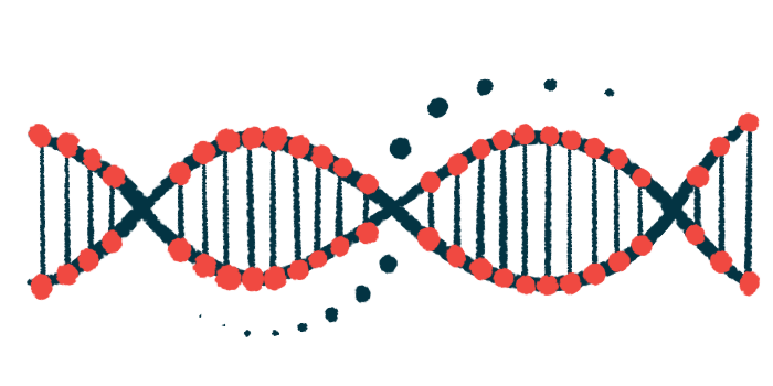 A strand of DNA is shown.