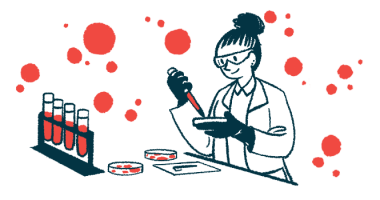 A scientist conducts tests in a lab using petri dishes and vials of blood.